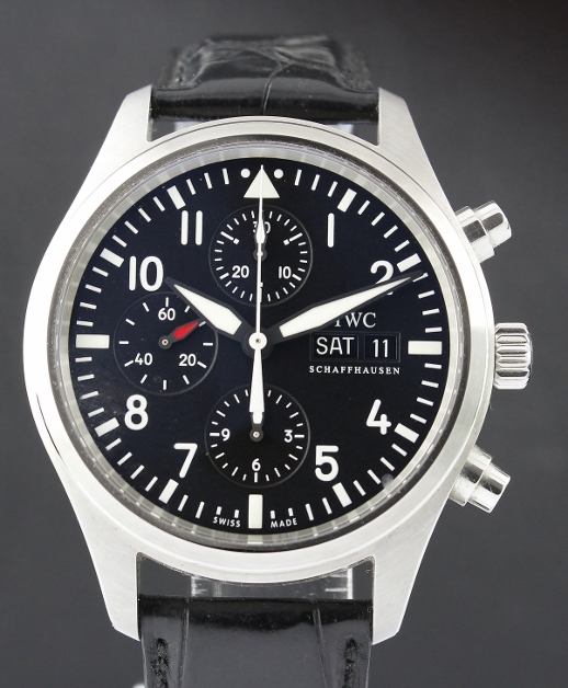 (image for) LIKE NEW UNPOLISHED IWC STAINLESS STEEL CHRONOGRAPH WATCH / IW371701